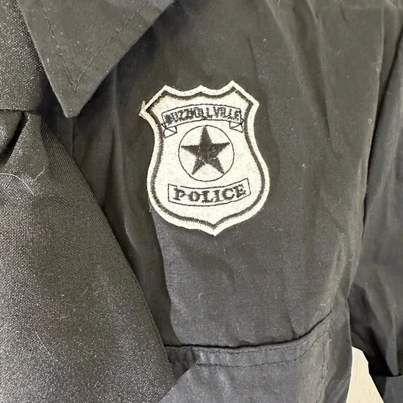 Leg Avenue Police Costume Button-Up Shirt with Removable Tie - Picture 2 of 8